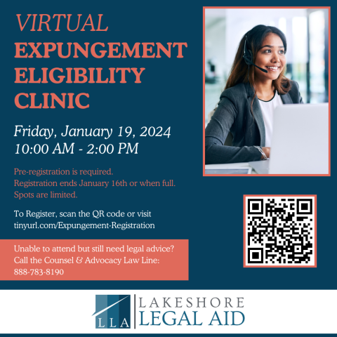 Virtual Expungement Clinic - January 19, 2024